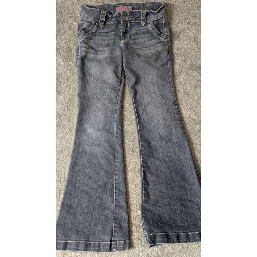 Heartbreaker Womens Jeans Size 7 Dark Wash Distressed Denim Casual Low Rise Blue